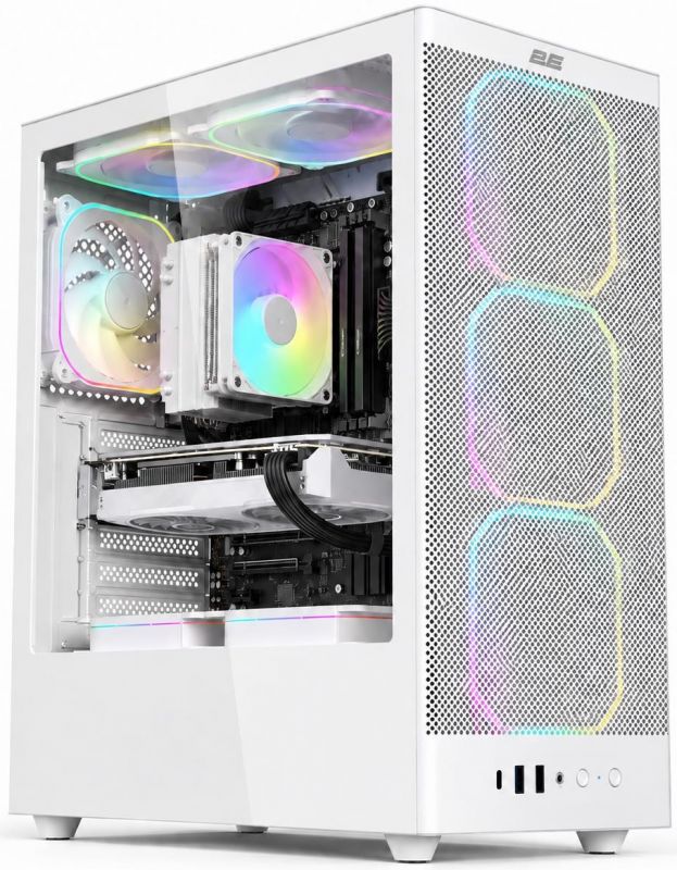 Комп’ютер персональний 2E Rational AMD R5-7500F, 32Gb, F1TB, NVD5060TI-8, A620, 2E-V8210W, 650W, FreeDos, білий