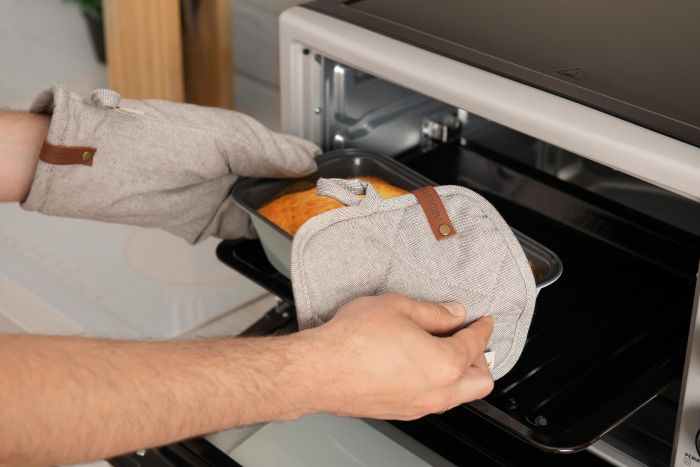 Прихватка Ardesto Oliver, сірий, 20х20см, 100% бавовна (напов. ватин)