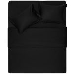 Простирадло на резинці Ardesto Mix&Match Premium, 160х200+30см, 100% бавовна, сатин, чорний