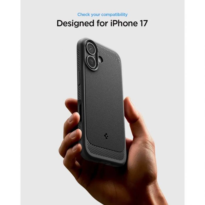 Чохол Spigen для iPhone 17, Rugged Armor MagFit, Matte Black