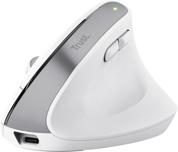 Миша Trust Bayo+ Multidevice Ergonomic, BT/WL/USB-A, біла