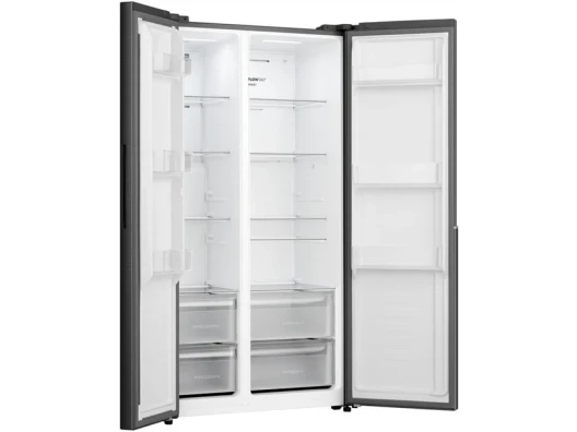 Холодильник SBS Gorenje, 179х62х92см, 2 двері, 345(186)л, А+, NF+, Інв., Зона св-ті, Зовн. Диспл, чорний