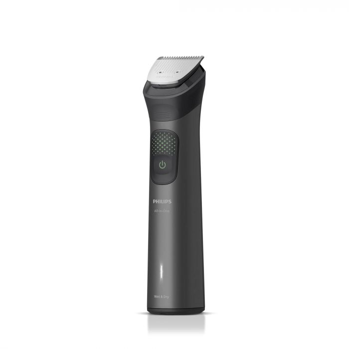 Тример Philips Series 9000, для обличчя, голови, тіла, акум., насадок-19, OneBlade в компл., сталь, сірий