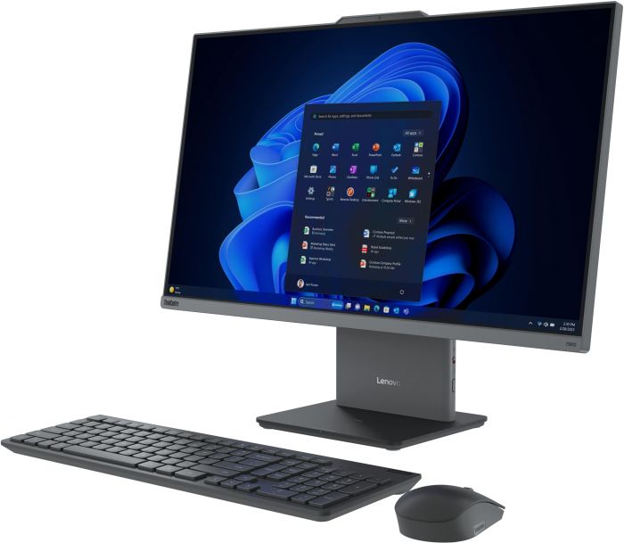 Комп'ютер персональний моноблок Lenovo ThinkCentre neo 50a 27-G5 27" FHD IPS AG, Intel i5-13420H, 16GB, F512GB, UMA, WiFi, кл+м, без ОС, сірий