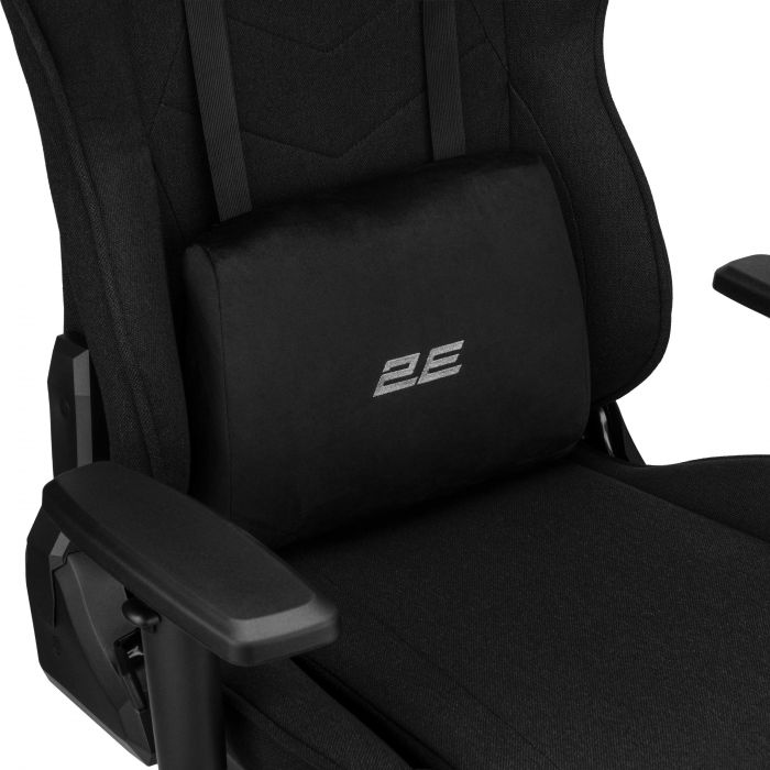 Крісло 2E GAMING BUSHIDO Lite, тканина, 2D-Armrests, чорний