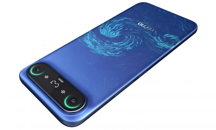 Смартфон TECNO Camon Slim (CN6c) 6.78" 8/128ГБ, 2SIM, 5600мА•год, Van Gogh Blue
