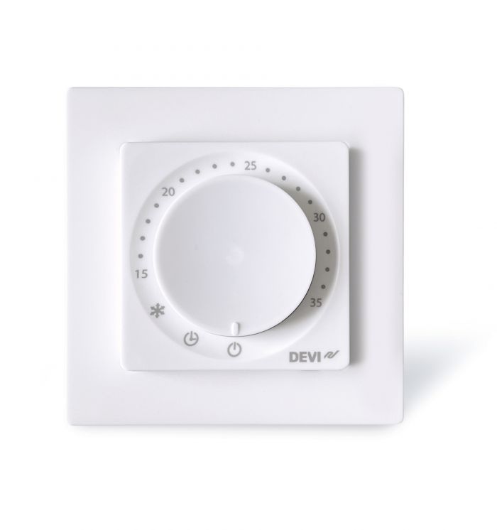 Терморегулятор Devi Devireg Room +4...45° механічний програмований Bluetooth вбудований 16A 230В білий