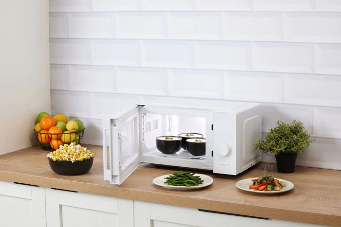 Мікрохвильова піч Gorenje, 20л, мех. керув., 700Вт, гриль, інвертор, білий