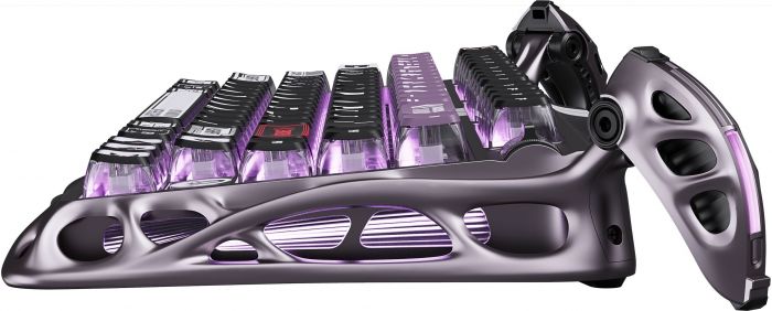 Клавіатура магнітна GravaStar Mercury V75 Pro 80keys, GravaStar x Gateron Jade Gaming, USB-A, 8k, RGB, Iron Purple