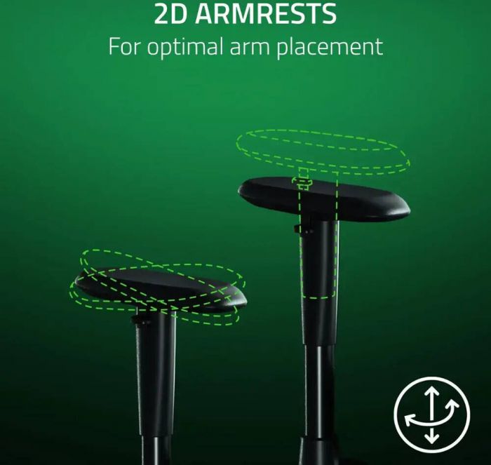 Крісло Razer Iskur V2 X, тканина, 2D-Armrests, сірий світлий