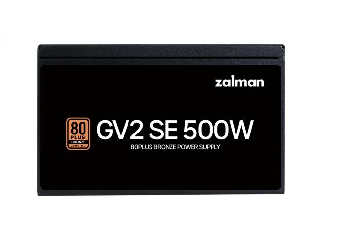 Блок живлення Zalman GV2SE  (500W) 88%, 80+ Bronze, 120мм, 1xMB 24pin(20+4), 1xCPU(4pin+ 8pin), 3xMolex, 6xSATA, 2xPCIe 8pin(6+2)