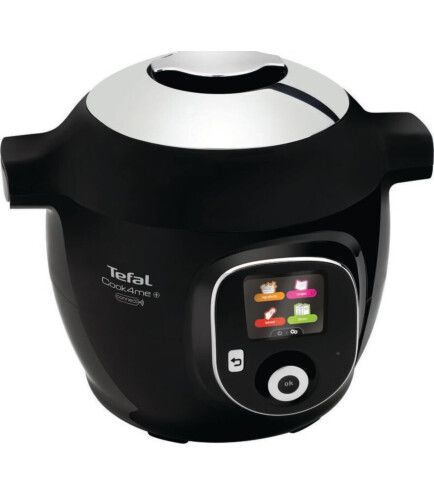 Мультиварка-скороварка Tefal Cook4me+ Connect, 1600Вт, чаша-6л, електронне керув., пластик, чорний