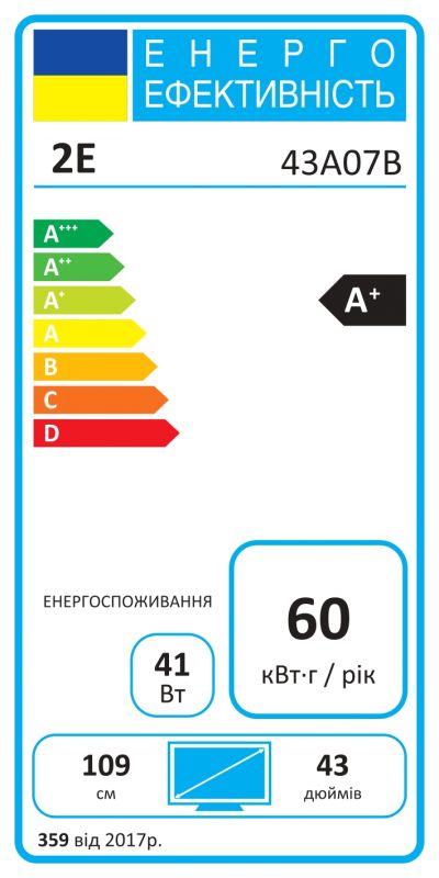 Телевізор 43" 2E LED FHD 60Hz Smart Android Black