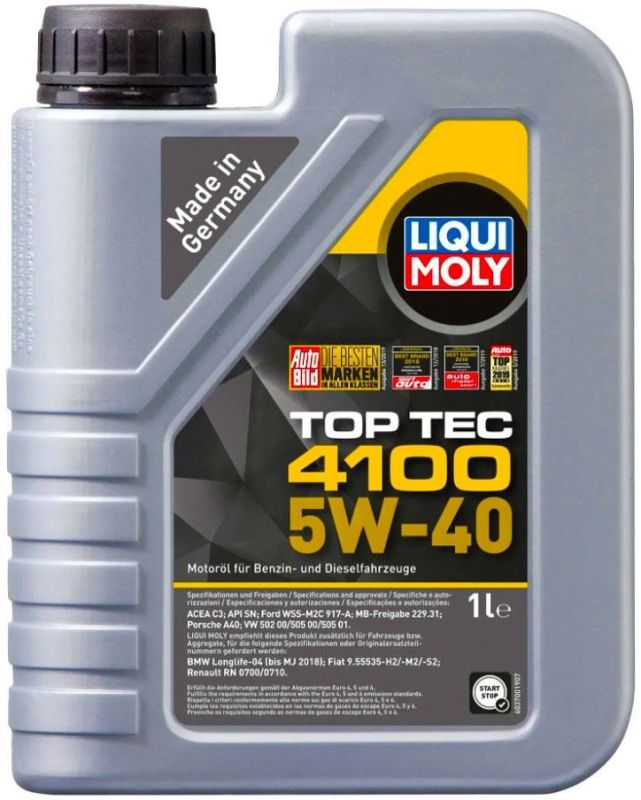 Олива моторна Liqui Moly Top Tec 4100 5W-40 1л (7500/9510)