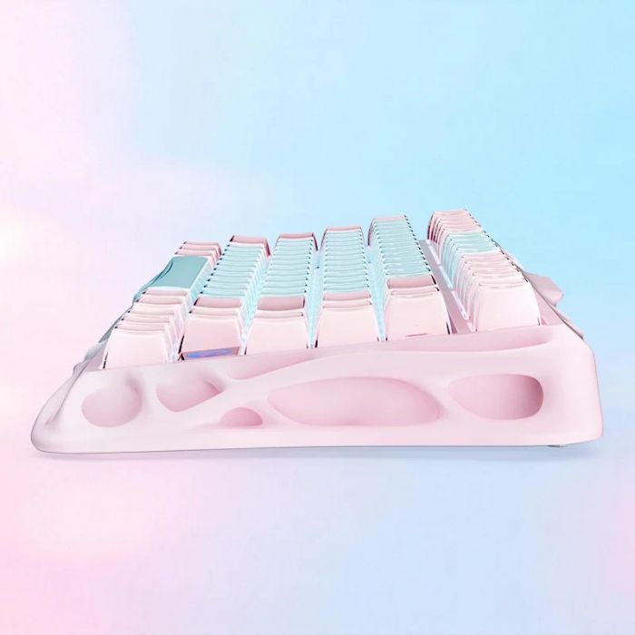 Клавіатура механічна GravaStar Mercury K1 Lite 80keys, GravaStar x BSUN Grey, BT/WL/USB, Aurora Mist