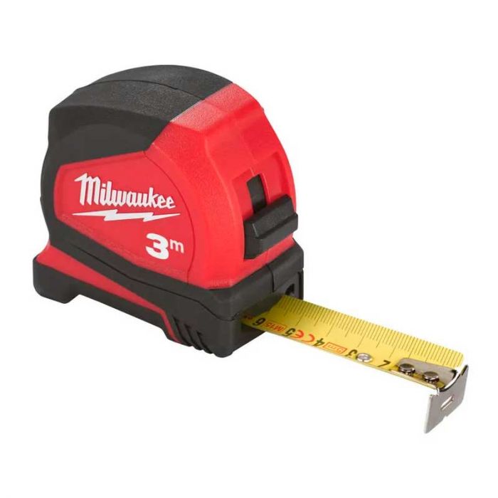 Рулетка Milwaukee Pro Compact , 3мх16мм, з фіксатором змотування, АБС-пластик
