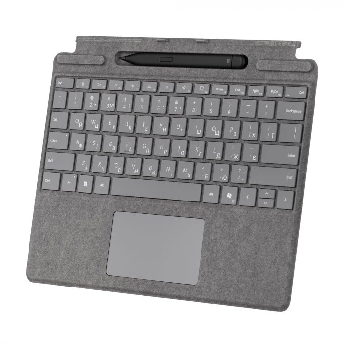 Клавіатура для планшета Surface Pro 8 - 11, Pro X зі стілусом, UKR/ENG, платинова