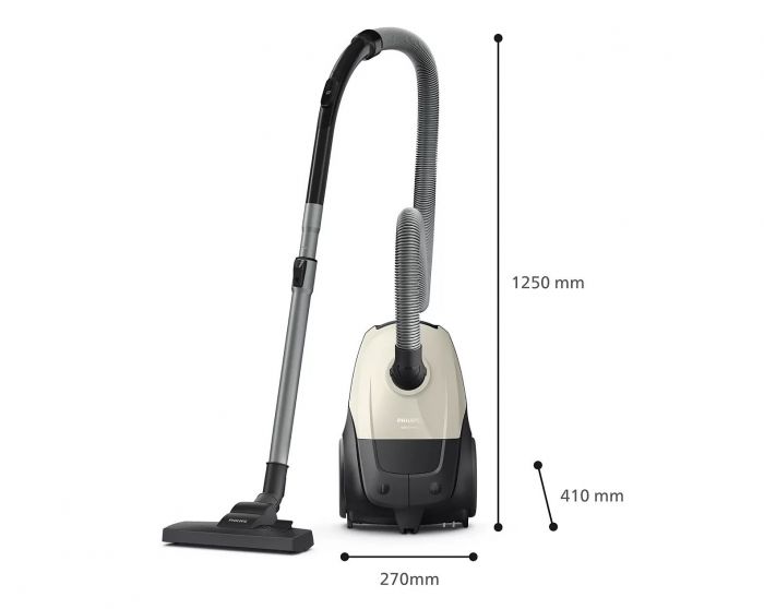 Пилосос Philips мішковий Series 1000, 750Вт, конт пил -3л, НЕРА, біло-сірий
