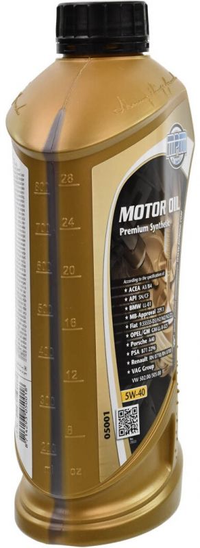Олива моторна MPM Premium Synthetic 5W-40 1л (05001)