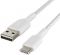 Кабель Belkin USB-A > USB-C заряджання/синхронізації 15Вт, 2м, плетений, білий