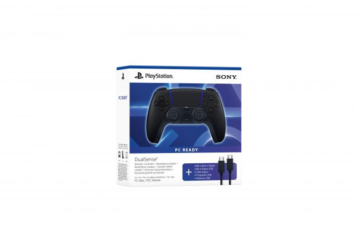 Геймпад PlayStation 5 Dualsense BT, Midnight Black (USB-C кабель)