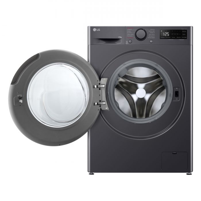Прально-сушильна машина LG фронтальна, 9(5)кг, 1200, A, пара, 48см, дисплей, пара, інвертор, чорний