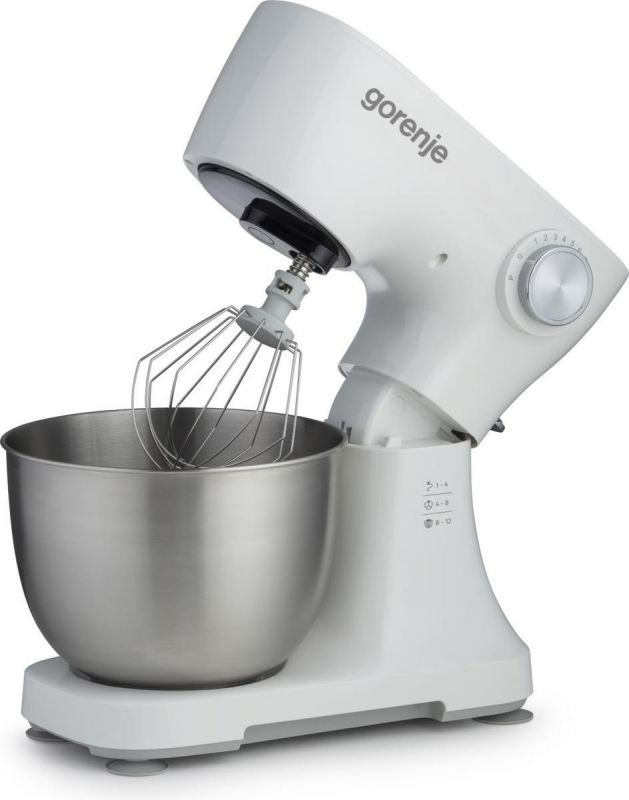 Кухонна машина Gorenje 800Вт, чаша-метал, корпус-пластик, насадок-3, білий