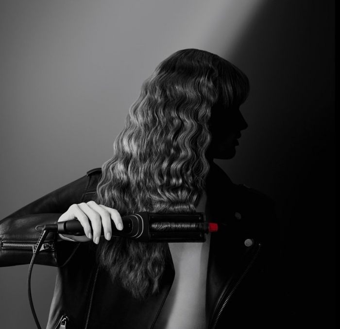 Плойка Rowenta Karl Lagerfeld Waves Addict Hair Waver, для волн , >230Вт, темп.режимів-6, 120-210С, обертання, кераміка, чорний