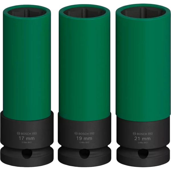 Набір ударних торцевих головок Bosch Professional Extra Deep 3шт 1/2" 85мм