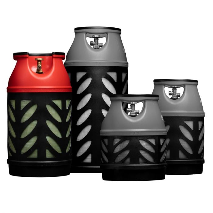 Балон газовий композитний Gutgas Ragasco CRS-24.5, 24.5л, пропан/бутан 10кг/12кг, 30бар, вентиль Shell (український стандарт), 5.3кг