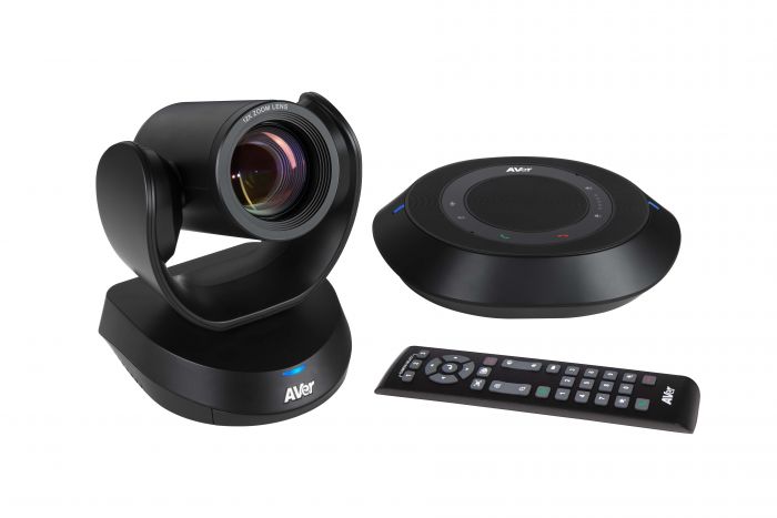 Система відеоконференцзв'язку AVer VC520 Pro 3, 12x Optical Zoom, Full HD, PTZ, 2 х Omni-mic, радіус дії 3 м, USB, RJ45, PoE, 3.5 mini jack, чорний