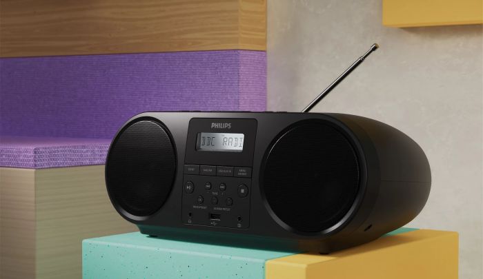 Магнітола Philips TAZ6000 4W, BT 5.4, FM/DAB+, MP3-CD, USB