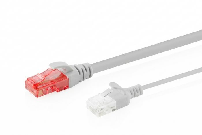 Патч-корд DIGITUS CAT 6 U-UTP Sliim, 0.3 м, AWG 32/7, Cu, LSZH, сірий