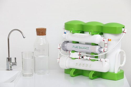 Фільтр зворотного осмосу Ecosoft P'URE Balance, мембрана 75gpd DuPont, картридж Balance збагачує воду кальцієм і магнієм, дренаж 1:1