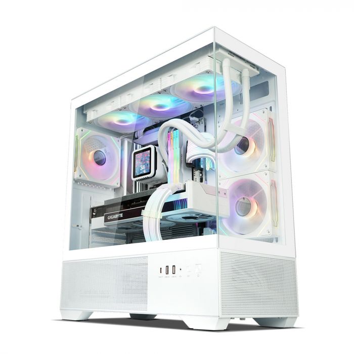 Корпус Zalman Chronix без БЖ, 1xUSB3.0, 1xUSB2.0, 1x Type C, 2x120мм ARGB Reverse,  1x120мм ARGB, VGA 410мм, LCS ready, TG Side/Front Panel, ATX, білий