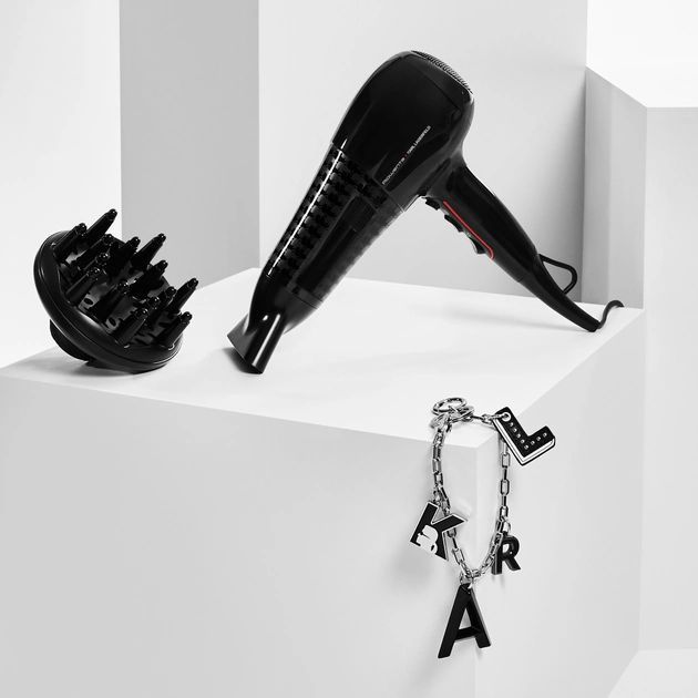 Фен Rowenta x Karl Lagerfeld Powerline, 2100Вт, 3 режими, дифузор, іоніз-я, хол. обдув, чорний