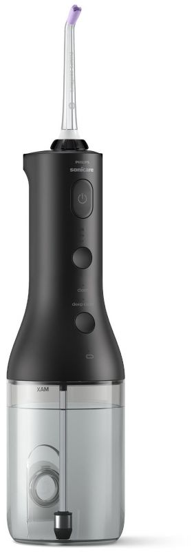 Іригатор Philips портативний Sonicare Cordless Power Flosser 3000, чаша 250 мл, чохол, 2 насадки , чорний