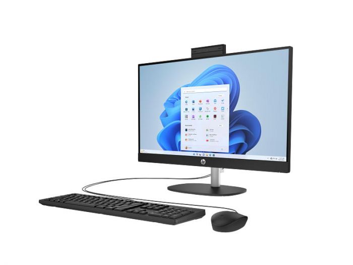 Комп'ютер персональний моноблок HP All-in-One 23.8" FHD IPS AG, Intel U5-125U, 16GB, F512GB, UMA, WiFi, кл+м, DOS, чорний
