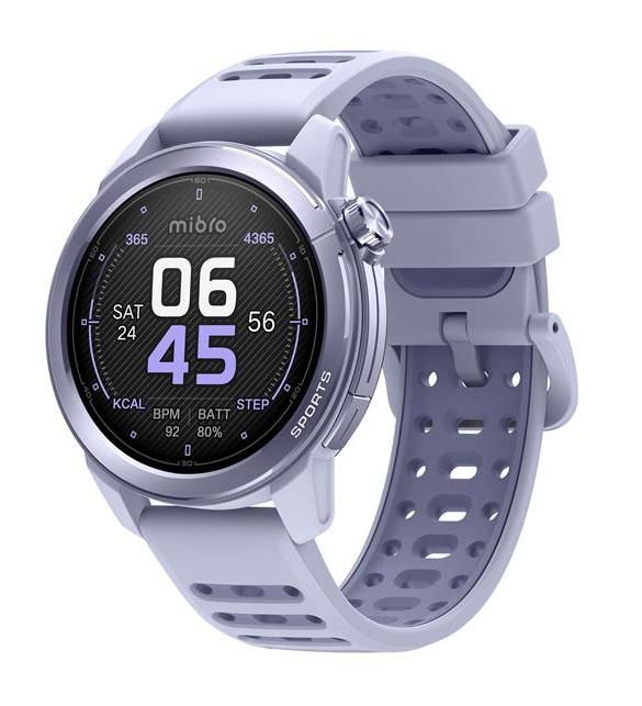 Смарт-годинник Mibro GS Active 2 46мм, 1.32", 466x466, AMOLED, BT 5.3, GPS, 5 ATM, ліловий