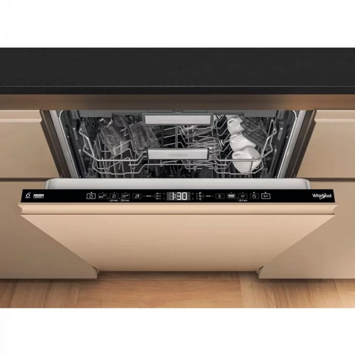 Посудомийна машина Whirlpool вбудована, 15компл., B, 60см, дисплей, 3й кошик, білий