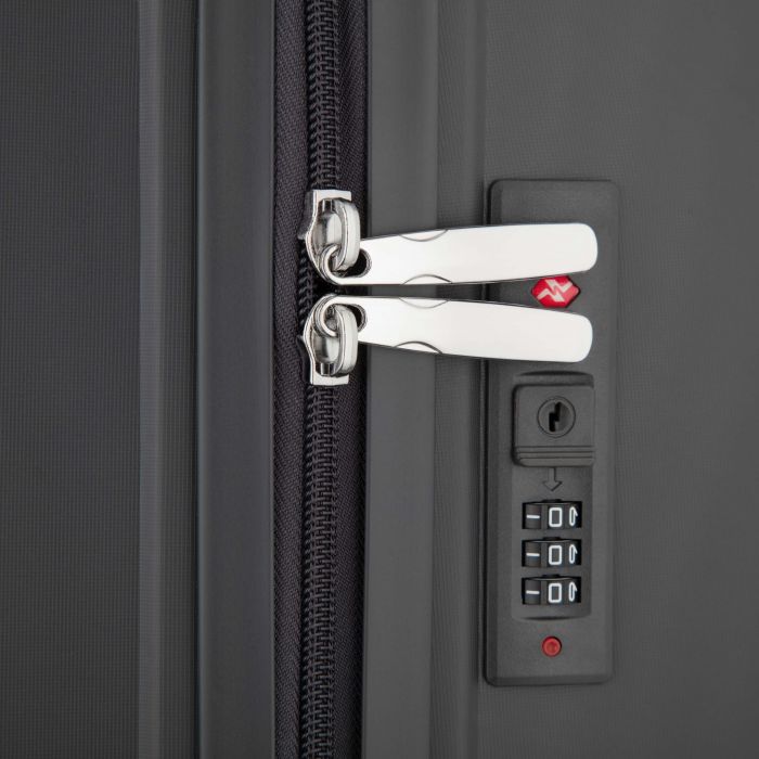 Набір валіз 2E, M7979, поліпропілен, (L+M+S), блискавка anti theft, 4 колеса, кодовий замок, темно-сірий