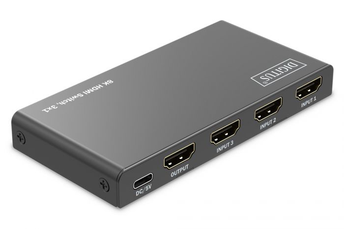 Відеокомутатор DIGITUS UHD HDMI (INx3 - OUTx1), 8K