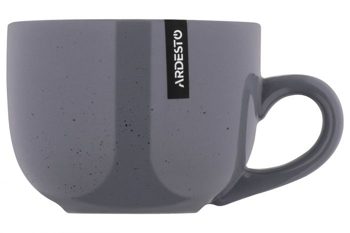 Чашка ARDESTO Bagheria Grey, 480мл, кераміка, сірий