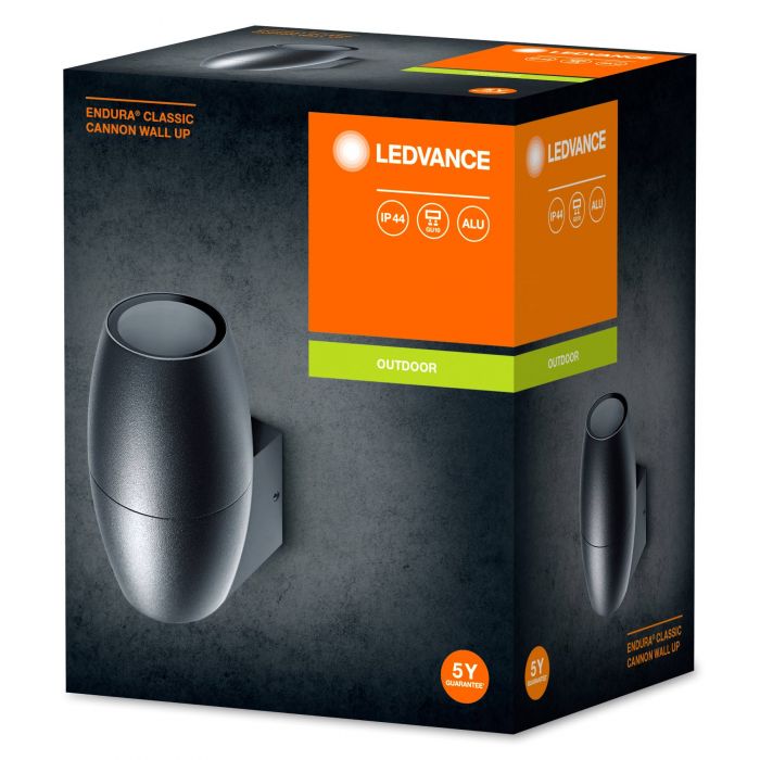 Cвітильник фасадний LEDVANCE EENDURA CANNON WALL UP GU10 IP44 чорний