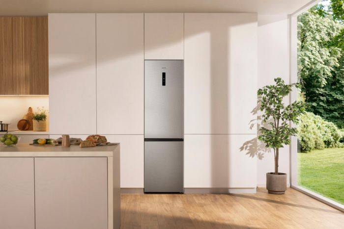Холодильник з нижн. мороз. камерою Gorenje, 200х60х60см, 2 двері, 238(98)л, А+, NF+, Зона св-ті, Зовн. Дисп, сірий