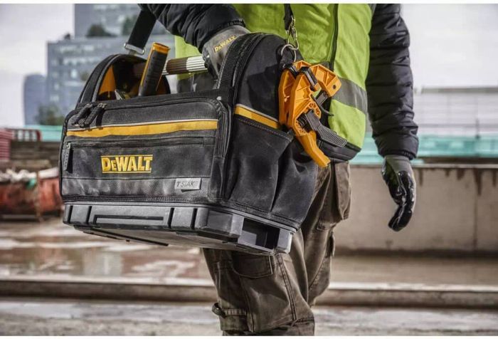 Сумка для інструменту DeWalt відкрита, жорстка конструкція, поліестер 1200D, 450x350x250мм