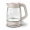 Електрочайник Tefal Morning Glass Kettle, 1.7л, скло, з підсвіткою, бежевий