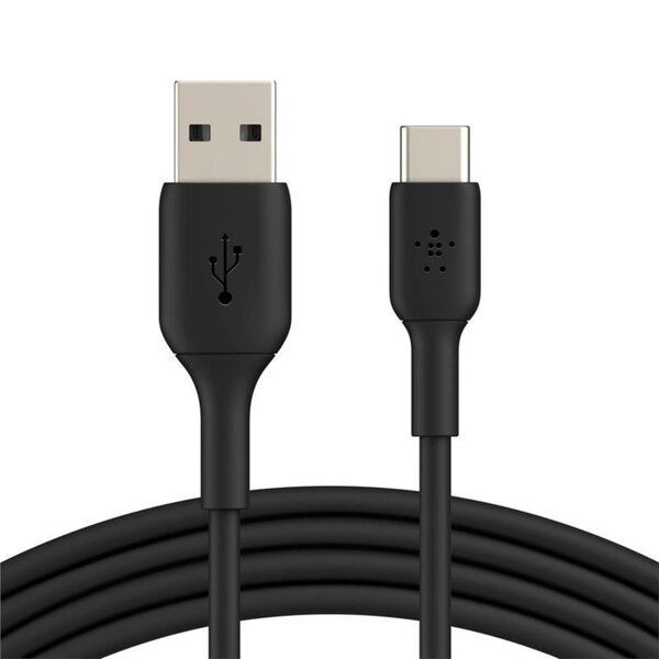Кабель Belkin USB-A > USB-C заряджання/синхронізації 15Вт, 2м, PVC, чорний