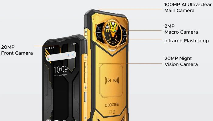 Смартфон Doogee S200X VIP 5G 6.72" 12/512ГБ, 2SIM, 10100мА•год, жовтий