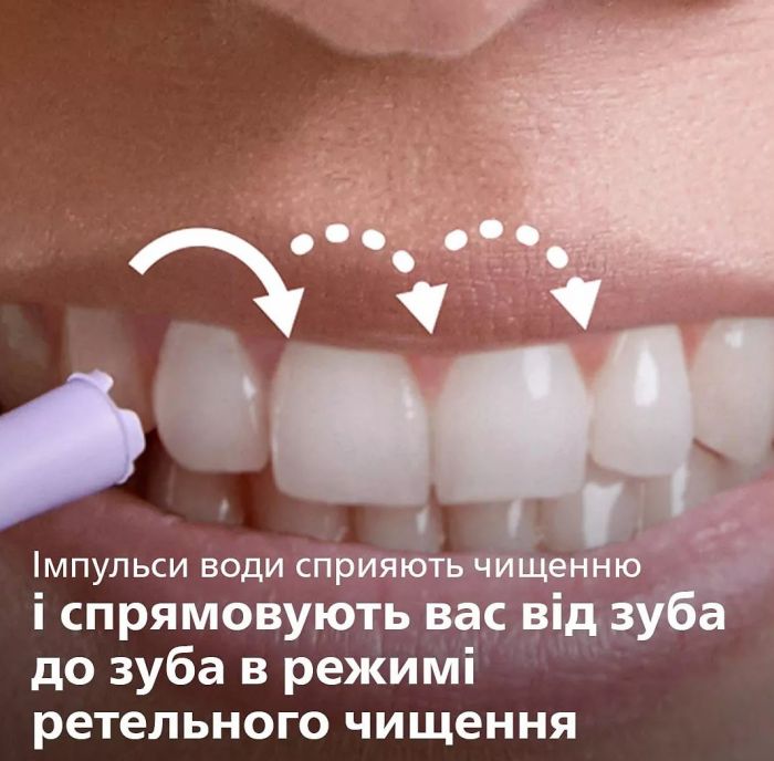 Іригатор Philips портативний Sonicare Cordless Power Flosser 3000, чаша 250 мл, чохол, 2 насадки , білий